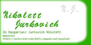 nikolett jurkovich business card